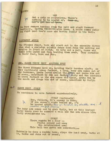 Moe Howard's 31pp. Script Dated October 1938 for The 1939 Stooges Film ''We Want Our Mummy'' -- With Numerous Annotations in Moe's Hand Including Pencil Signatures -- Good to Very Good Condition
